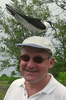 Stewart with Sooty Tern. Photo by Chris Feare
